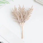 plumes séchées décoratives dorées argentées blanches rose pâle gris mariage fête maison rustique