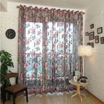 rideau voile floral violet rose jaune transparent decoratif salon chambre erotique echangiste erotique echangisme
