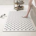 tapis bain antidérapant perforé gris bleu moderne ventouses drainage texturé