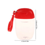 bouteilles rechargeables transparentes modernes couleurs variées anneaux boucles pratique mini désinfectant main cosmétique alcool