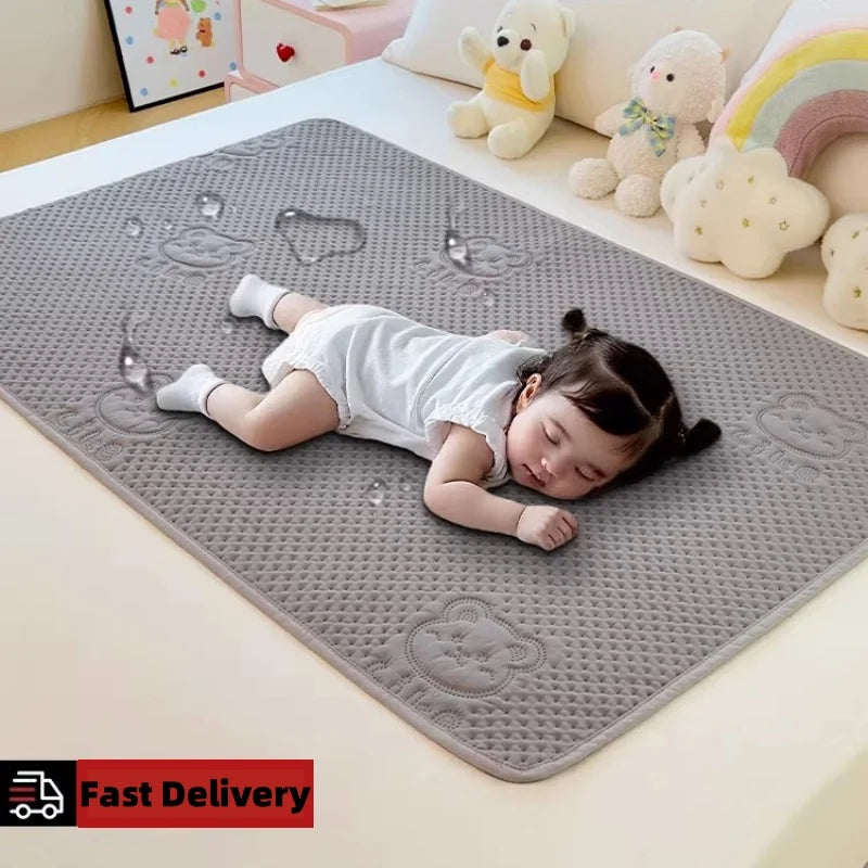 tapis jeu bébé gris souris imprimée texture points moderne doux polyester adultes