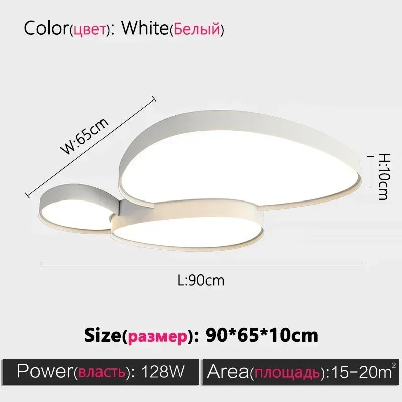plafonnier led moderne minimaliste blanc noir plusieurs cercles ovales imbriqués fixé éclairage salon chambre
