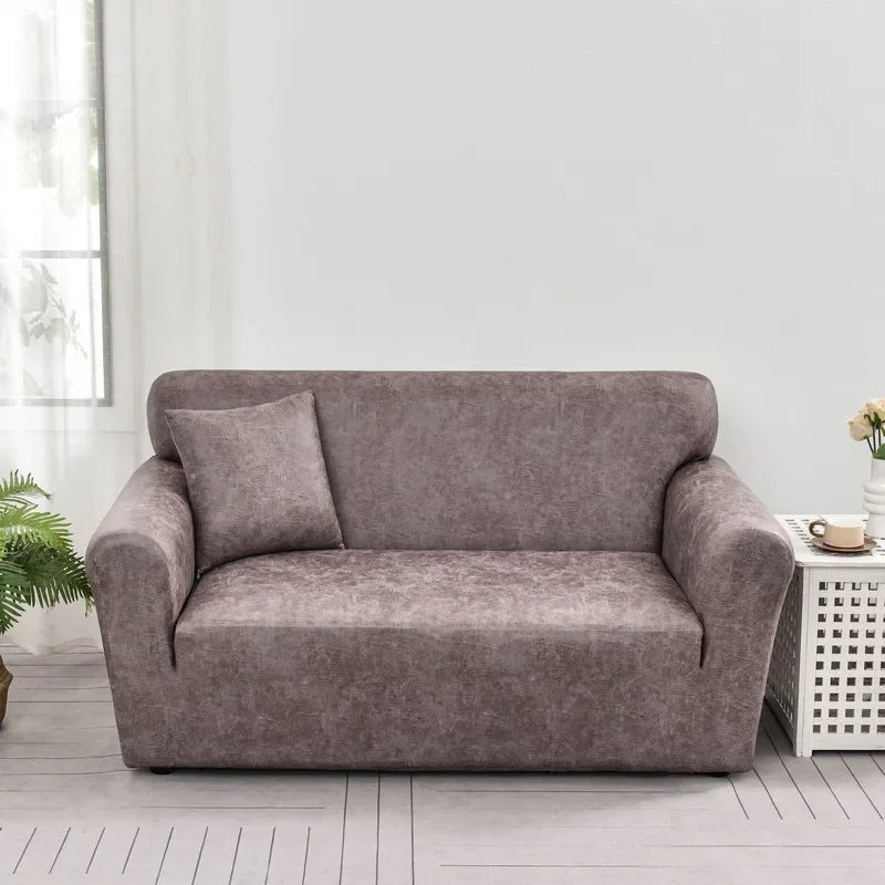 housse canapé marron clair texture grunge moderne polyester solide accueil single double four