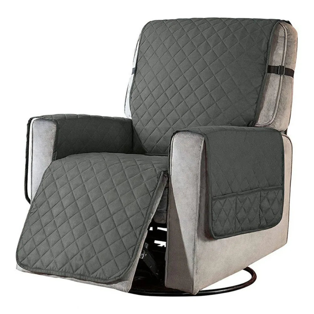 housse fauteuil moderne quilted vert gris beige antidérapante poche sécurité 100 polyestèreversible accueil