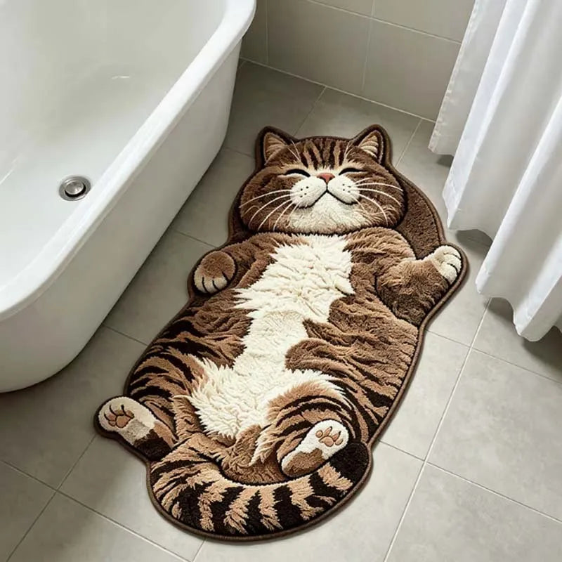 tapis forme lapin moderne doux marron clair blanc antidérapant salon chambre