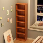 étagère bois moderne minimaliste niveaux blanc brun chambre salon bibliothèque rangement