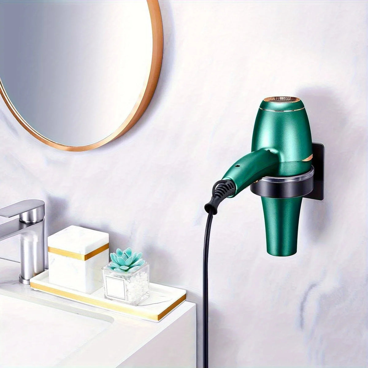 support mural sèche cheveux adhésif moderne vert gris rouge noir blanc opacité rechargeableABS