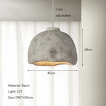 luminaire suspension moderne résine mate wabi sabi minimaliste salon chambre beige gris