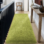 tapis doux uni polyester antidérapant résistant décoloration confortable gris blanc vert bleu moderne