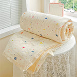 couette d'été imprimée floral vintage polyestère douce maison laver machine