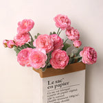décoration intérieure bouquet pivoines artificiel rose blanc moderne élégant mariage anniversaire