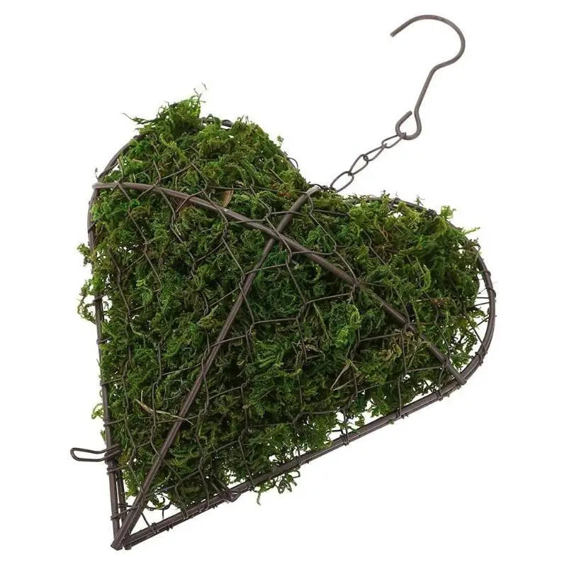 jardinière suspendue cage cœur métal gris maille hexagonale vintage crochets chaîne rustiqueintérieur