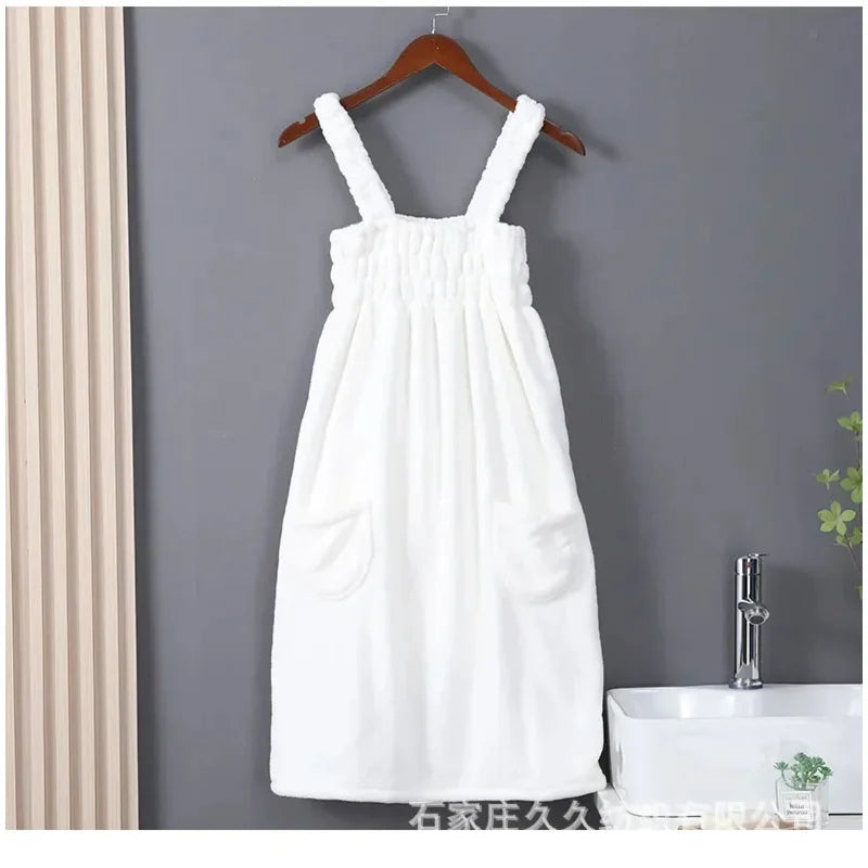 Robe bain velours rose floral rapide sèche machine blanc verte bleue
