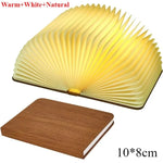 lampe led forme livre blanc brun clair texture papier moderne recharge usb enfants chambre
