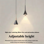 pendentif led noir moderne suspension chambre salon lumière ajustable haute