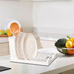 range assiettes pliable multifonction moderne ustensils porte couverts évier blanc gris noir decoration cuisine