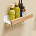 étagère murale bois blanc moderne rangement salle bain efficace anti humidité résistante corrosion minimaliste