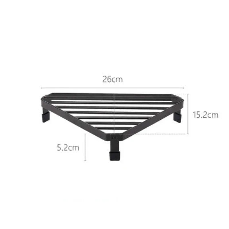 support cuisine noir moderne grille maille régulière pieds