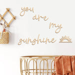 lettres murales bois moderne you are my sunshine naturel minimaliste