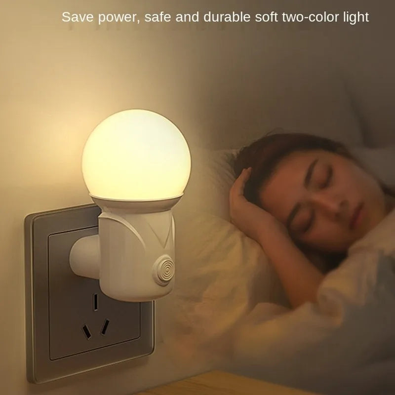 lampe nuit veilleuse couleurs blanc rose bleu interrupteur tactile adhésif moderne compact led économie
