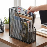 organisateur rangement noir maille métallique moderne réutilisable condiments papier cuisine