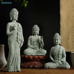 statues bouddha vert clair texture marbre classique décoration intérieure zen espace spiritualité pierre socle