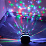 projecteur lune étoiles ambiances changeantes usb led transparent motifs cristallins deco chambre enfants
