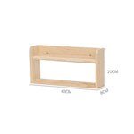 étagères murales bois naturel minimaliste horloge cadre photo vase lunettes plantes chambre salon