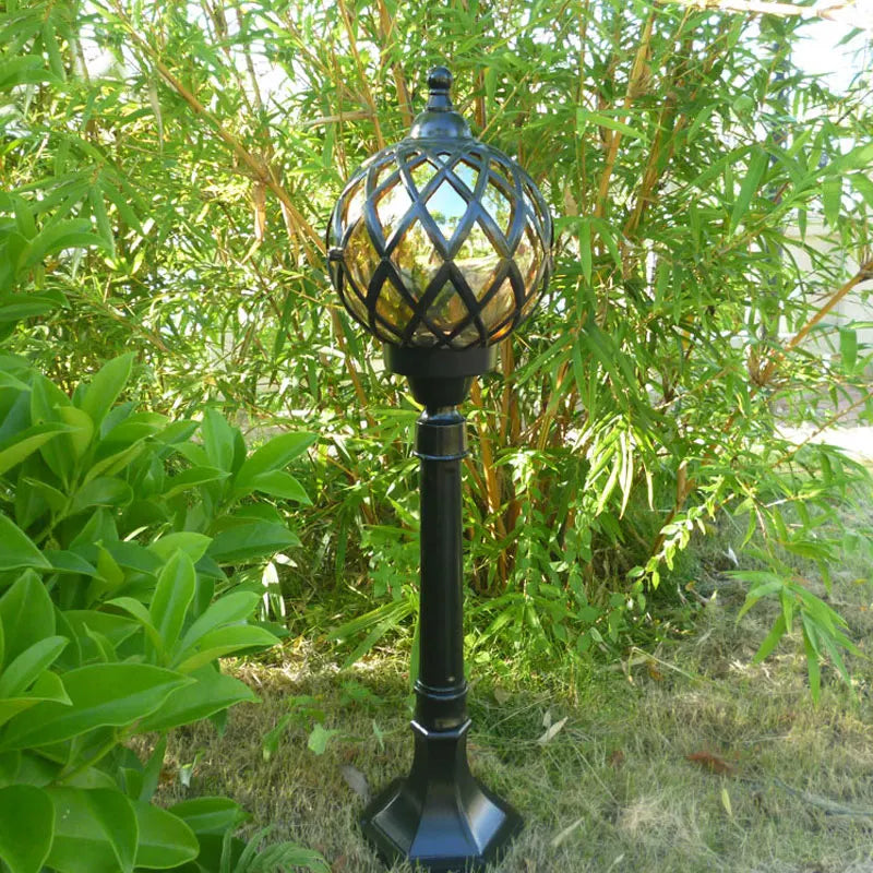 lampe solaire vintage noire dorée ajourée extérieure étanche ip65 led
