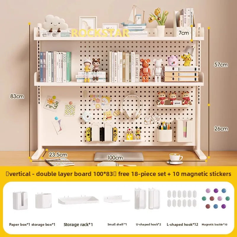 étagère murale modulaire métal blanc porte crayons support objets moderne