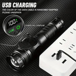 torche rechargeable led étanche camping extérieur pêche réglable mode lumière forte distance