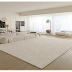 tapis moderne beige clair salon doux antidérapant non slip décoration maison chambre qualité polyester