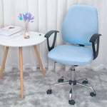 housse chaise moderne polyester coton gris rose bleu noir blanc vert triangles chiens textes