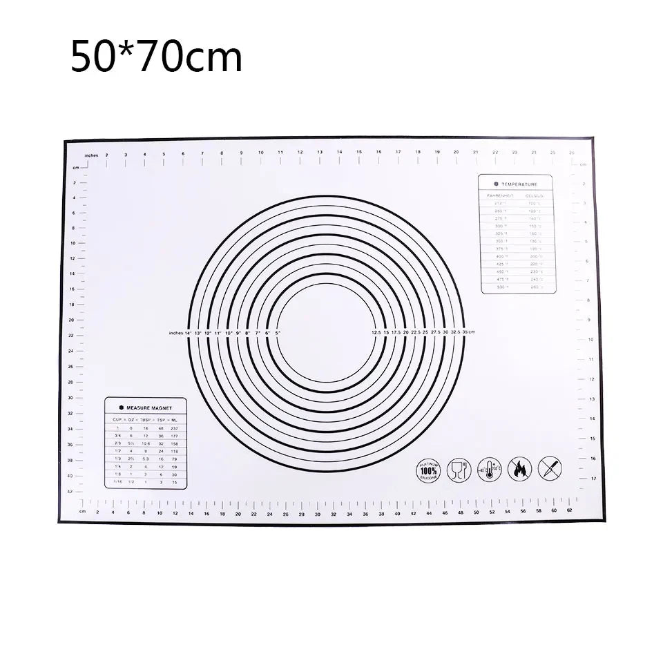 tapis pâtisserie silicone violet blanc dessins pâtisserie pratique rouleaux sucre pâte four