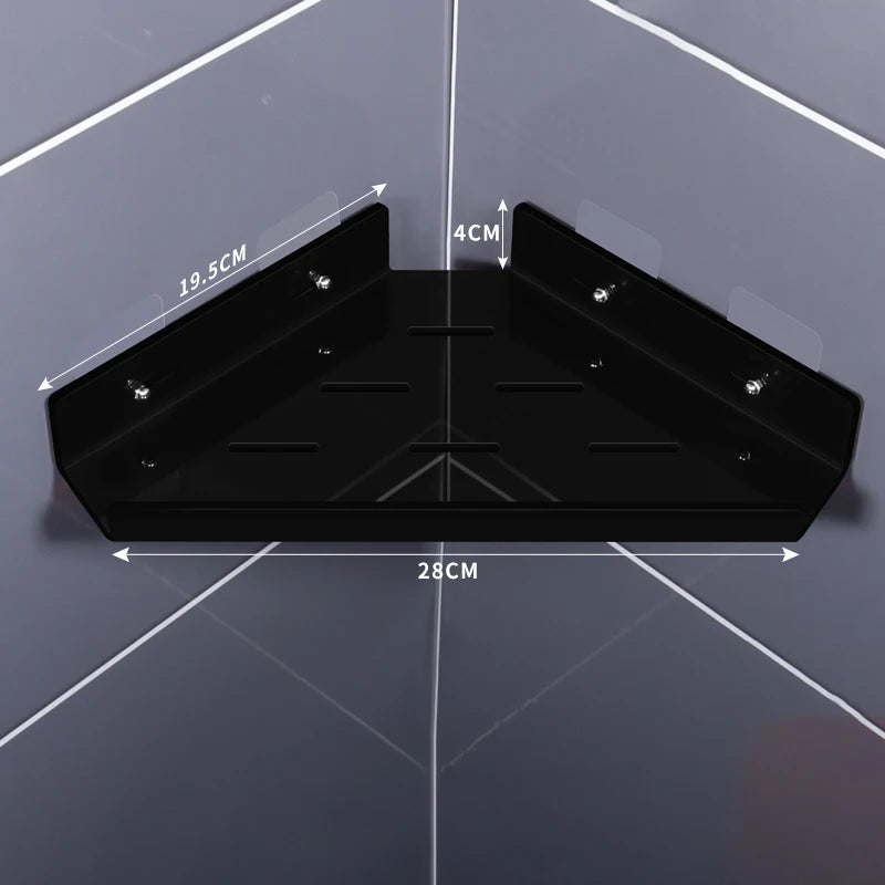 étagère d'angle acrylique marron moderne salle bain respectueuse environnement pièces adaptable adhésifs