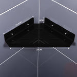 étagère d'angle acrylique marron moderne salle bain respectueuse environnement pièces adaptable adhésifs