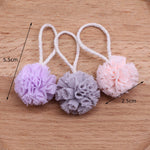 pompom bain serviettes moderne doux blanc rose vert violet jaune dentelé pratique chambre