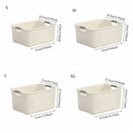 paniers rangement plastique perforé moderne poignées beige clair empilables cuisine