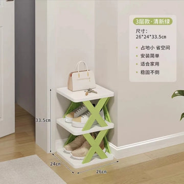 étagère chaussures verticale plastique moderne rangement gain place couloir porte coin