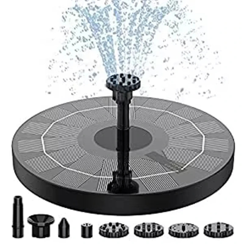 fontaine solaire moderne panneau noir texture solaire adhésif pompe eau amovible batterie diffuseurs bague