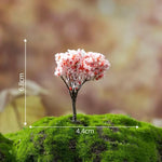 mini arbres artificiels fleurs colorées décoration jardin féerique DIY vert rose jaune