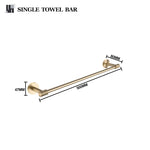 accessoires salle bain doré porte savon porte serviette barre verticale barre horizontale porte verre