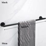 porte serviettes bain mural acier inoxydable noir mat moderne salle bain