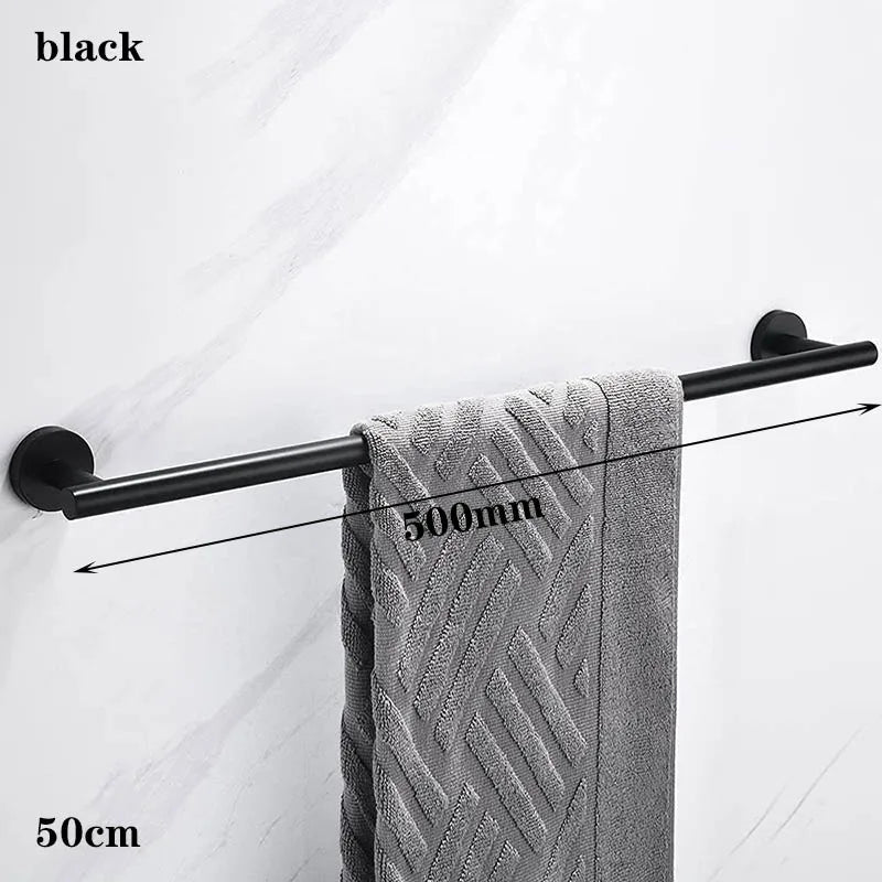 porte serviettes bain mural acier inoxydable noir mat moderne salle bain