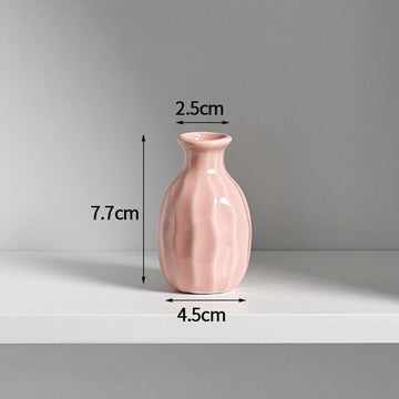 petit vase décoratif céramique blanche rond minimaliste fleurs séchées maison