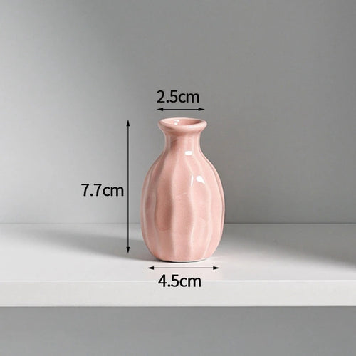 petit vase décoratif céramique blanche rond minimaliste fleurs séchées maison