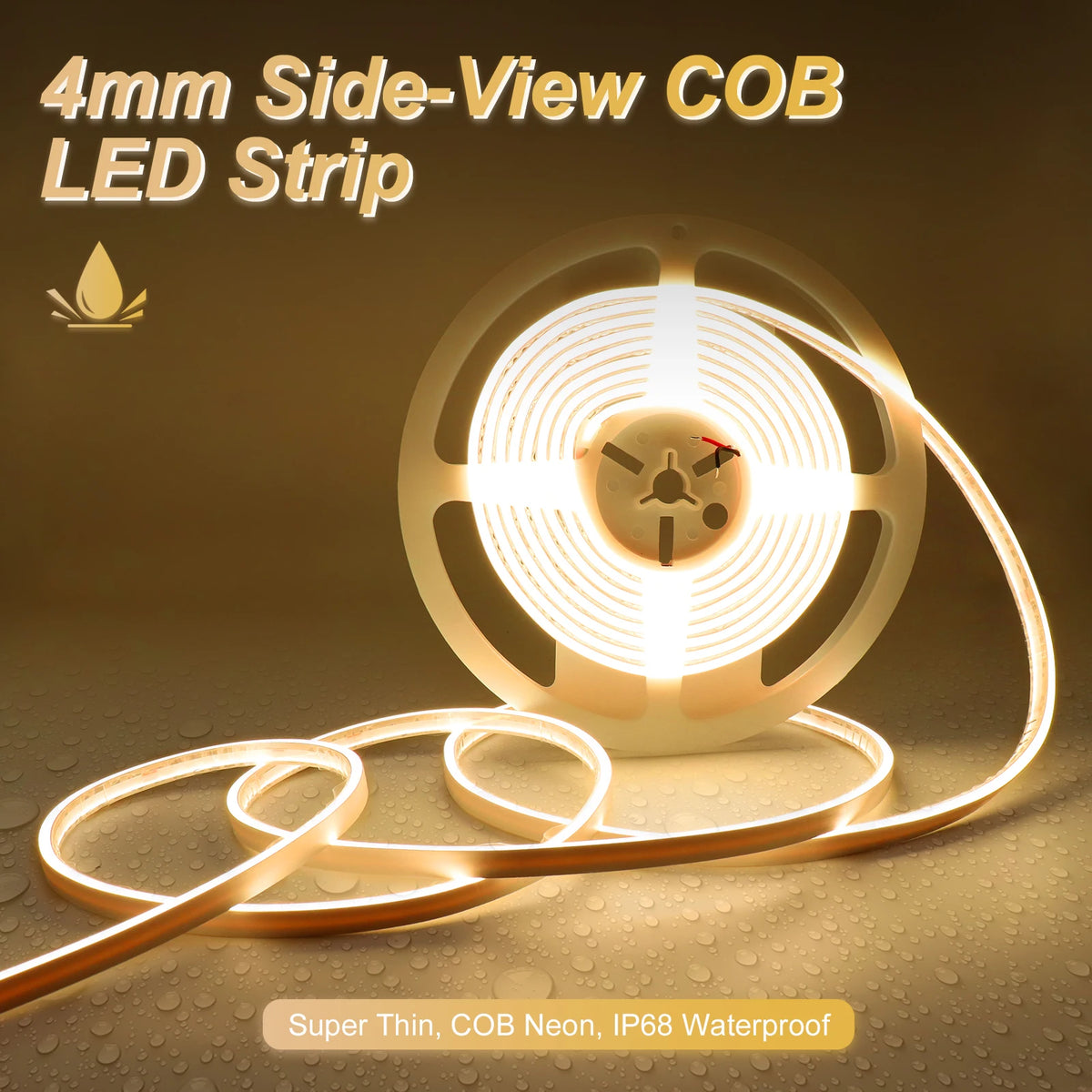 ruban led blanc lisse moderne adhésif 480 leds 6000k 4000k 3000k 12v 24v ultrafin