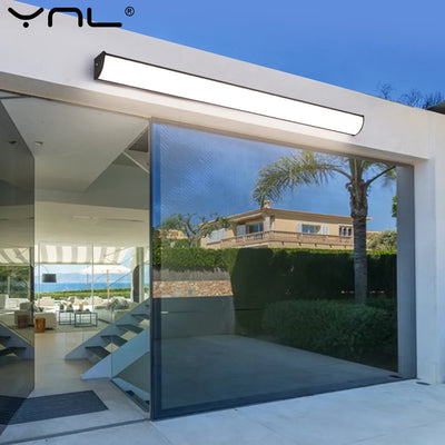 Applique murale longue LED noire IP65 pour extérieur