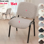 housses chaise polyester jacquard rayures modernes couverture chaise banquet gris clair ajustable protégeant universel