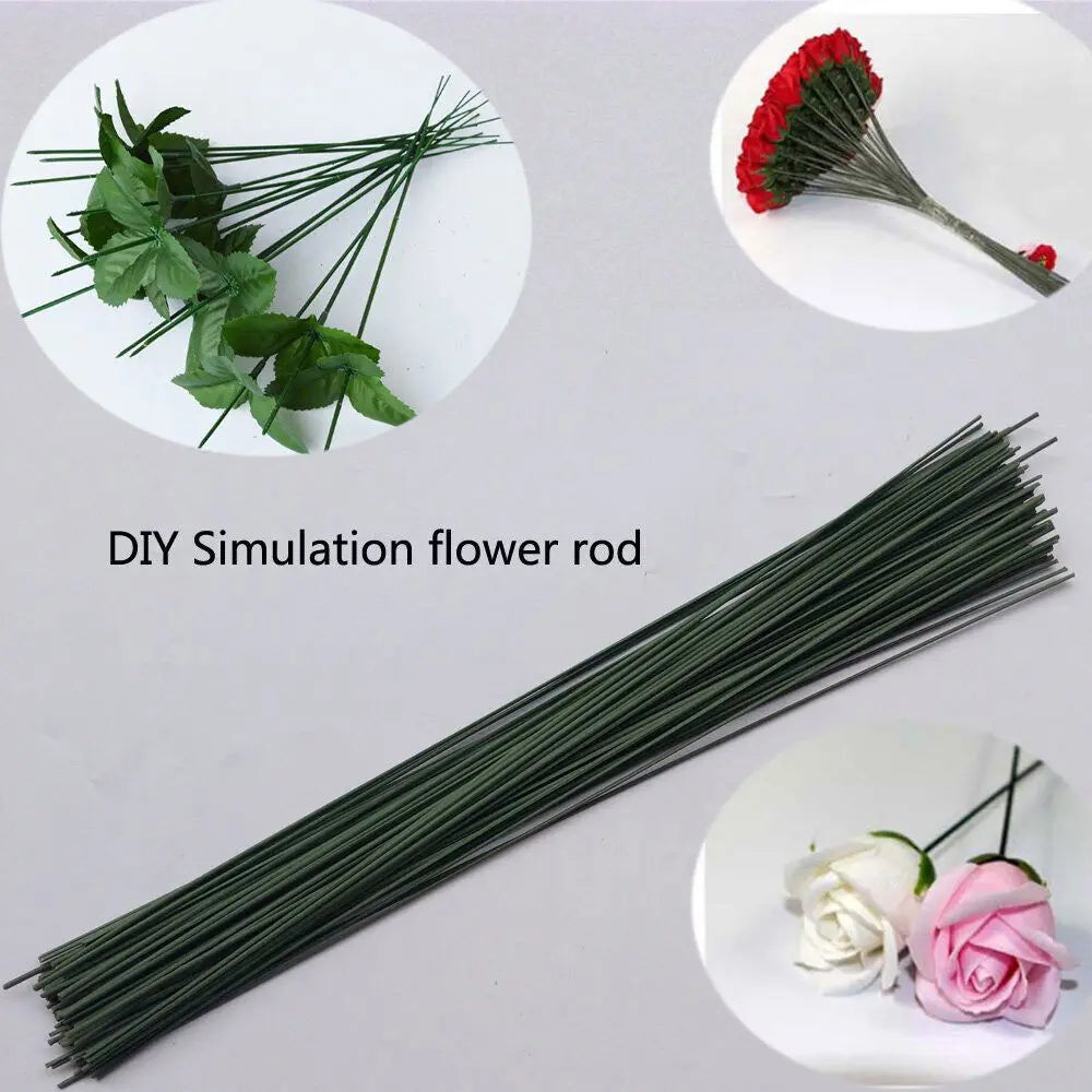 tiges fleurs artificielles vertes simples 40cm decoration mariage maison interieur fete prenuptiale baby shower